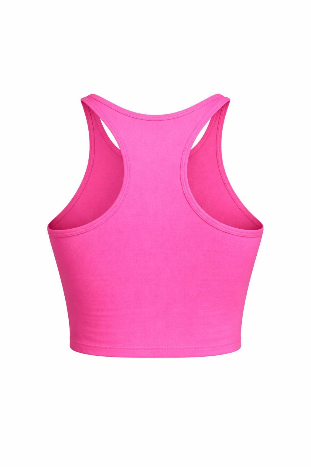 Hot Pink Crop Top, Women’s Athletic Crop Top, Pink Workout Top, Racerback Crop Tank, Gym Outfit Top