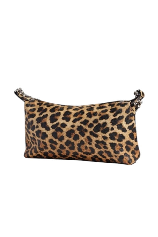 LEOPARD PRINT SADDLE BAG