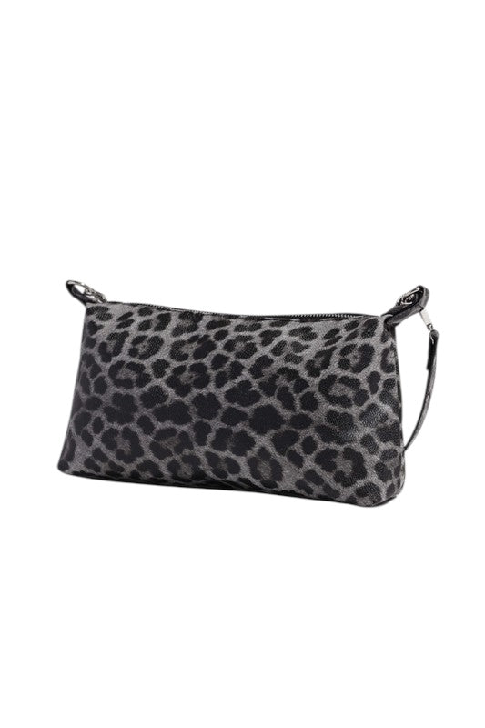 LEOPARD PRINT SADDLE BAG