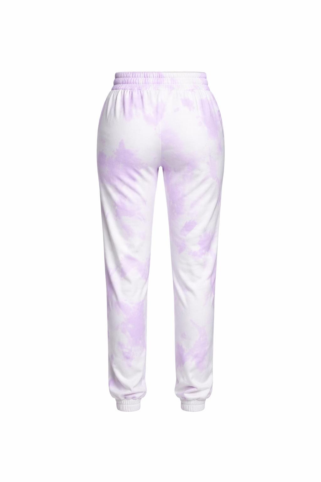 Lavender Tie Dye Joggers, Women’s Lounge Pants, Pastel Sweatpants, Tie Dye Lounge Wear, Casual Jogger Pants