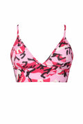 Pink Camo Sports Bra, Women’s Activewear Top, Pink Camouflage Workout Bra, Gym Outfit Top, Cute Athletic Wear